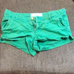 Green Abercrombie shorts